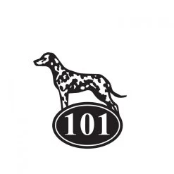 Dalmatian Iron House Number Sign