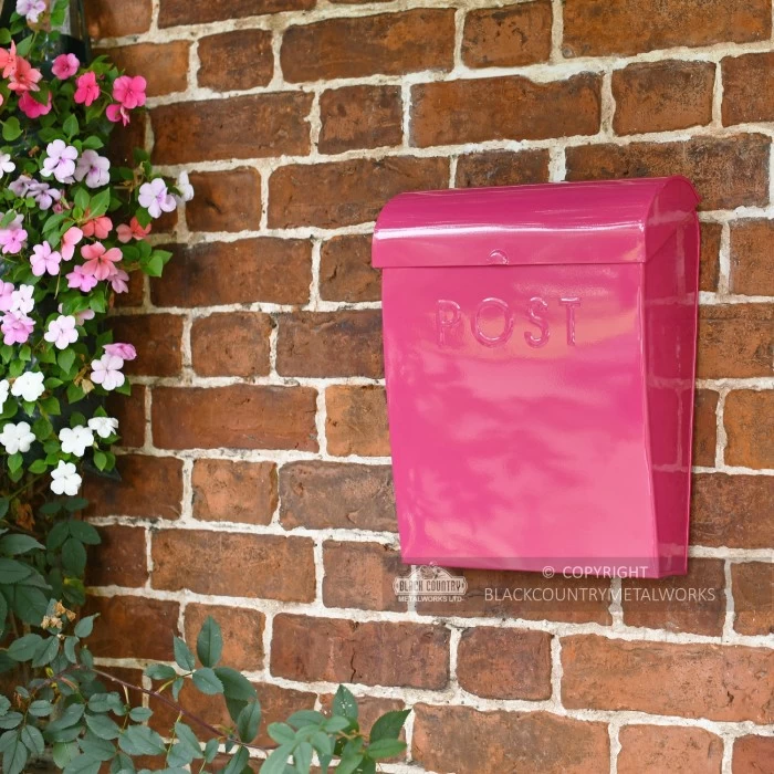“Persian Summer” Bright Pink Contemporary Post Box 9 “Persian Summer” Bright Pink Contemporary Post Box - Image 7