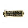 Don't Criticise Your Wife, You Married Her -House Sign Discount Store don t criticise your wife plished brass sign