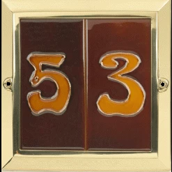 Double Plain Tile Number Frame -House Sign Discount Store double brass plain number tile frame