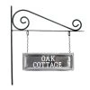 Classic Rectangular Double Sided House Name Sign Polished Aluminium -House Sign Discount Store double sided aluminium hanging sign