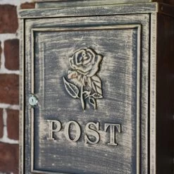 Antique "Oxford Rose" Wall Mounted Post Box 11 Antique "Oxford Rose" Wall Mounted Post Box -House Sign Discount Store dsc 1281 copy