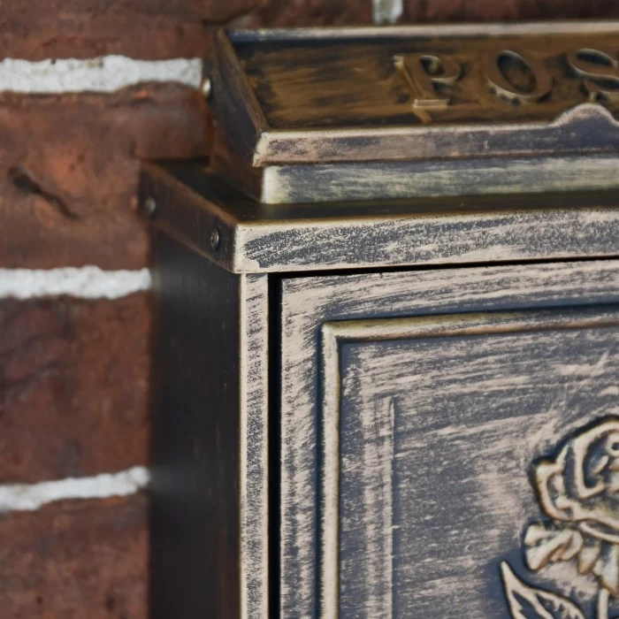 Antique "Oxford Rose" Wall Mounted Post Box 4 Antique "Oxford Rose" Wall Mounted Post Box - Image 2