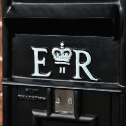 "Original Reproduction" Black Elizabeth Regina Slim Post Box 13 "Original Reproduction" Black Elizabeth Regina Slim Post Box -House Sign Discount Store dsc 3454