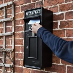 "Original Reproduction" Black Elizabeth Regina Slim Post Box 16 "Original Reproduction" Black Elizabeth Regina Slim Post Box -House Sign Discount Store dsc 3481