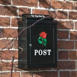 "Oxford Rose" Wall Mounted Post Box -House Sign Discount Store dsc 6197