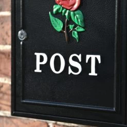 "Oxford Rose" Wall Mounted Post Box -House Sign Discount Store dsc 6220