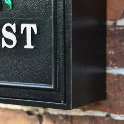 "Oxford Rose" Wall Mounted Post Box -House Sign Discount Store dsc 6235