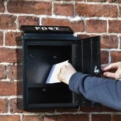 "Oxford Rose" Wall Mounted Post Box -House Sign Discount Store dsc 6256