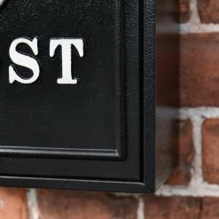 Black & Red "Vintage Oxford" Tractor Wall Mounted Post Box -House Sign Discount Store dsc 6608