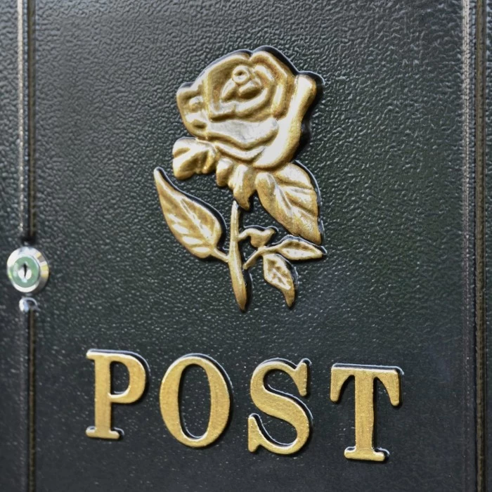 Gold Rose "Oxford" Wall Mounted Post Box 7 Gold Rose "Oxford" Wall Mounted Post Box - Image 5