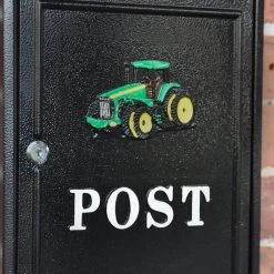 Black & Green "Oxford" Tractor Wall Mounted Post Box 12 Black & Green "Oxford" Tractor Wall Mounted Post Box -House Sign Discount Store dsc 7185