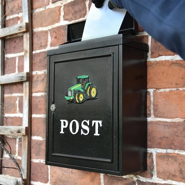 Black & Green "Oxford" Tractor Wall Mounted Post Box 4 Black & Green "Oxford" Tractor Wall Mounted Post Box - Image 2