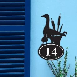 Duck Iron House Number Sign -House Sign Discount Store duck iron house number sign 3