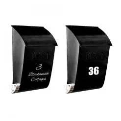 “Evening Hush” Black Berkley Post Box -House Sign Discount Store evening hush black berkley post box personalisation