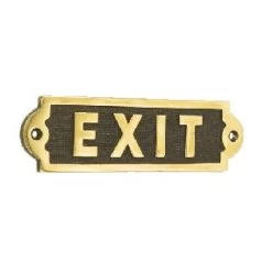 Solid Brass - Exit Sign