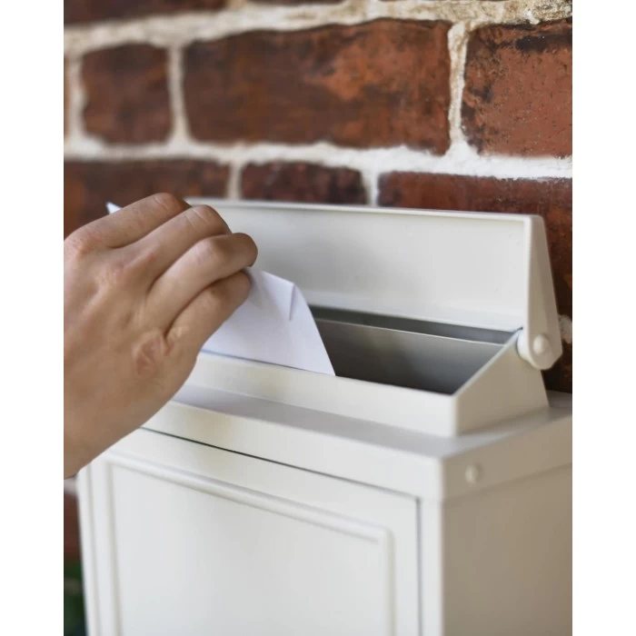 French Cream "Oxford" Wall Mounted Post Box With Lock 4 French Cream "Oxford" Wall Mounted Post Box With Lock - Image 2