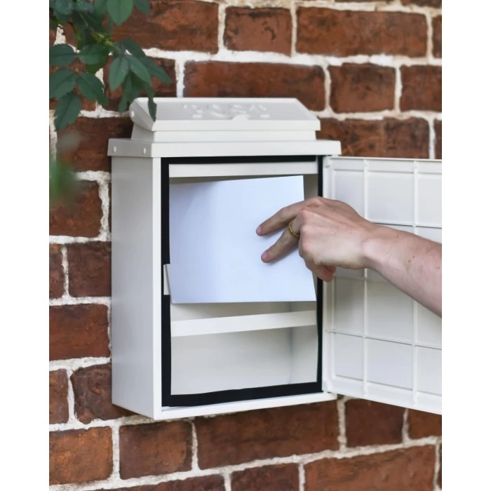 French Cream "Oxford" Wall Mounted Post Box With Lock 5 French Cream "Oxford" Wall Mounted Post Box With Lock - Image 3