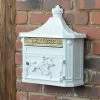 “Frostine" White Huntington Wall Mounted Post Box -House Sign Discount Store frostine white huntington wall mounted post box 1