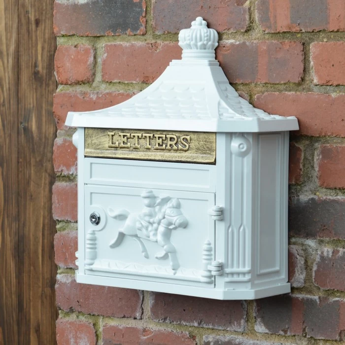 “Frostine" White Huntington Wall Mounted Post Box 3 “Frostine" White Huntington Wall Mounted Post Box