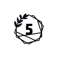 Geometric Leaf House Number Sign -House Sign Discount Store geometric leaf house number sign 3