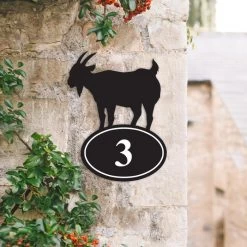 Mountain Goat Iron House Number Sign -House Sign Discount Store goat iron house number sign