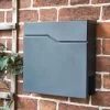 Granite Grey "Staggered" Wall Mounted Post Box & Newspaper Holder -House Sign Discount Store granite grey staggered wall mounted post box newspaper holder 5