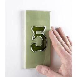 Double Black Ornate Number Tile Frame -House Sign Discount Store green ceramic number tile