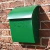 Green Contemporary Post Box With Lock -House Sign Discount Store green contemporary post box with lock 2