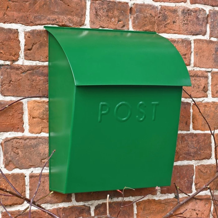 Green Contemporary Post Box With Lock 4 Green Contemporary Post Box With Lock - Image 2