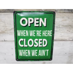 Green "Open" Shop Sign