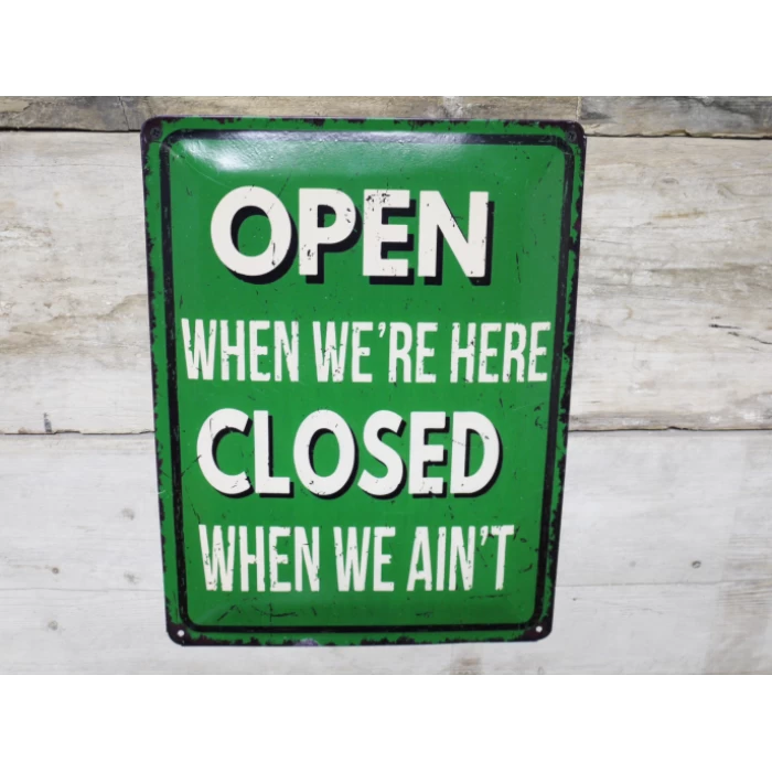 Green "Open" Shop Sign 3 Green "Open" Shop Sign