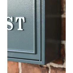Grey "Oxford" Wall Mounted Post Box With Silver Text 17 Grey "Oxford" Wall Mounted Post Box With Silver Text -House Sign Discount Store grey oxford wall mounted post box with silver text 4