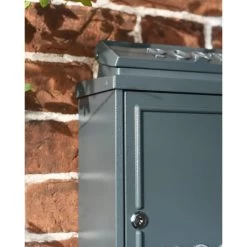 Grey "Oxford" Wall Mounted Post Box With Silver Text 15 Grey "Oxford" Wall Mounted Post Box With Silver Text -House Sign Discount Store grey oxford wall mounted post box with silver text 6