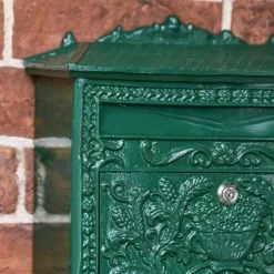 "Horncastle Abbey" Green Wall Mounted Post Box -House Sign Discount Store horncastle abbey green wall mounted post box 5