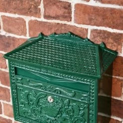 "Horncastle Abbey" Green Wall Mounted Post Box -House Sign Discount Store horncastle abbey green wall mounted post box 7