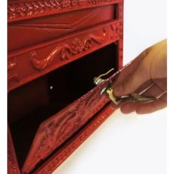 "Horncastle Abbey" Red Wall Mounted Post Box -House Sign Discount Store horncastle red close 1