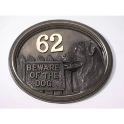 House Sign - Bronze Finish - Rottweiller