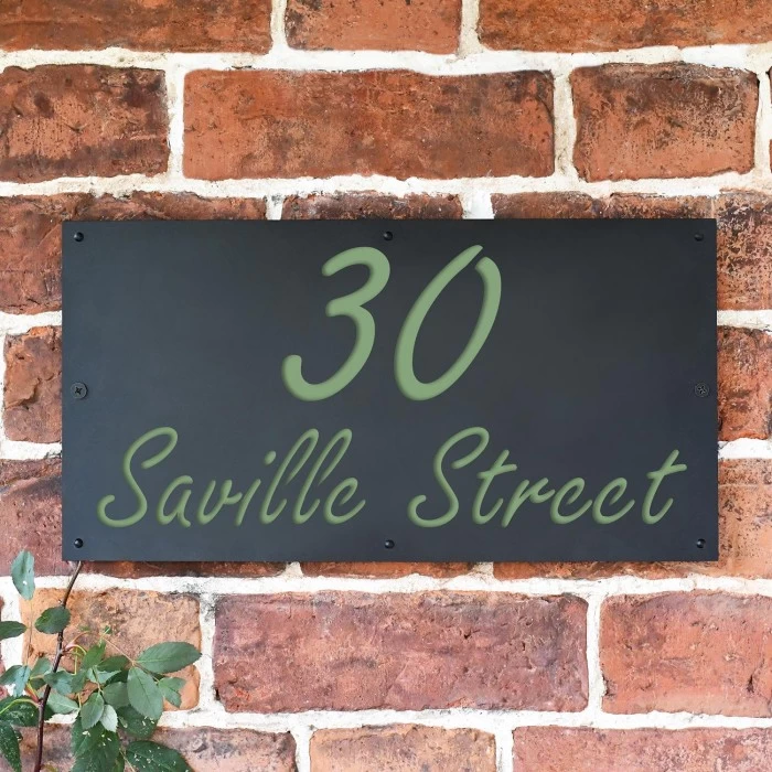 Pale Green "Saville" House Sign