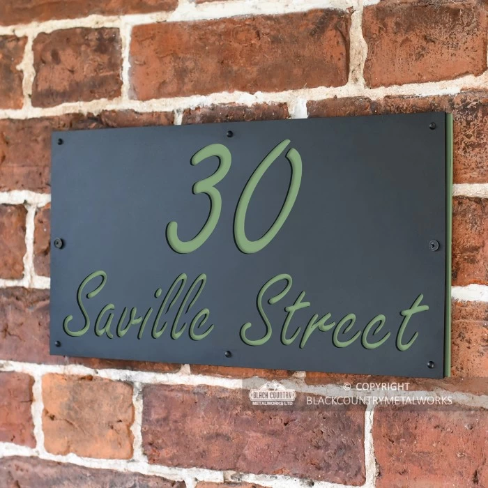 Pale Green "Saville" House Sign - Image 2