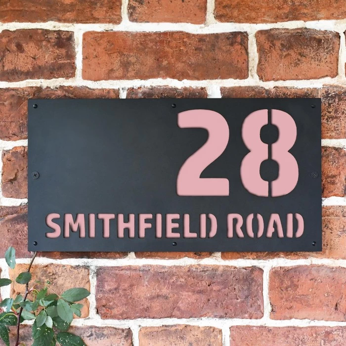 Light Pink "Smithfield" House Sign 3 Light Pink "Smithfield" House Sign