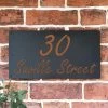 Orange Brown "Saville" House Sign -House Sign Discount Store house sign orange brown ral 8023 freestyle script 1 2