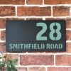 Pastel Turquoise "Smithfield" House Sign -House Sign Discount Store house sign pastle turquoise ral 6034 2