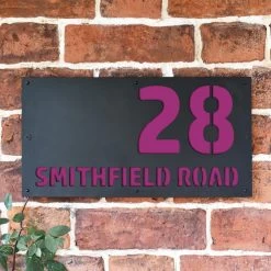 Purple "Smithfield" House Sign