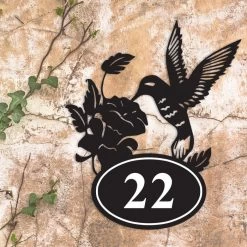 Hummingbird Iron House Number Sign 11 Hummingbird Iron House Number Sign -House Sign Discount Store hummingbird iron house number sign 4