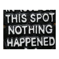 Humorous Emblem Shaped Sign In Black Iron -House Sign Discount Store humorous emblem shaped sign in black