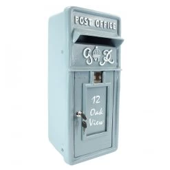 "Light Cove" Slim King George Post Box -House Sign Discount Store king george bluepost box slim personalisation