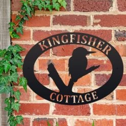 Kingfisher Iron Oval House Sign -House Sign Discount Store kingfisher iron oval house sign 5