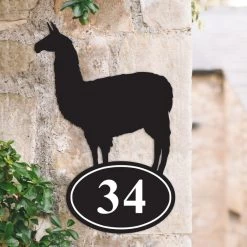 Llama Iron House Number Sign -House Sign Discount Store lama iron house number sign