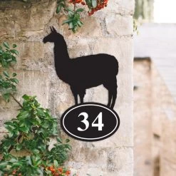 Llama Iron House Number Sign -House Sign Discount Store lama iron house number sign 2